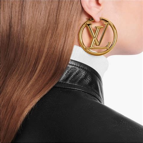 lv hoop earrings|lv inspired hoop earrings.